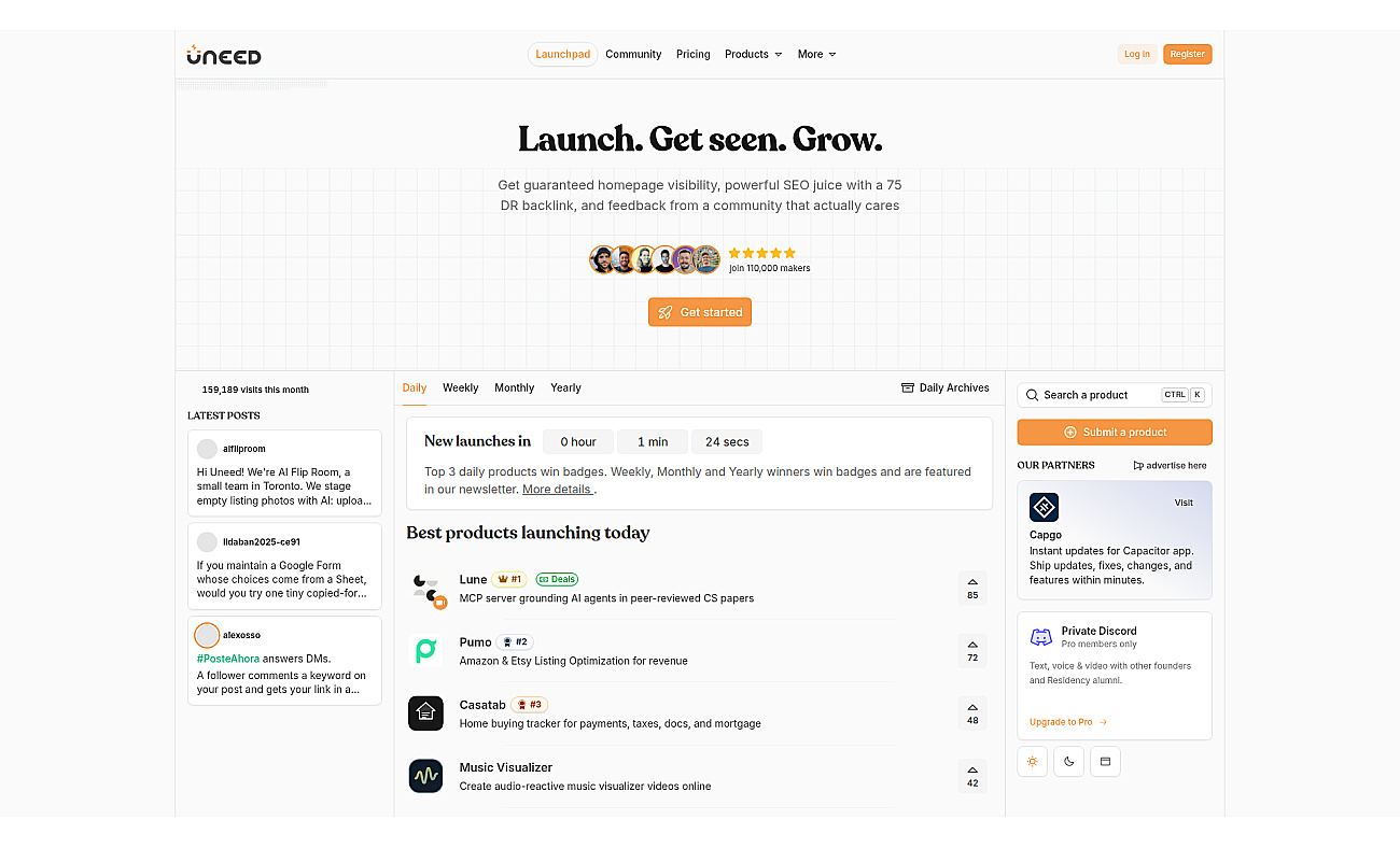 Uneed screenshot