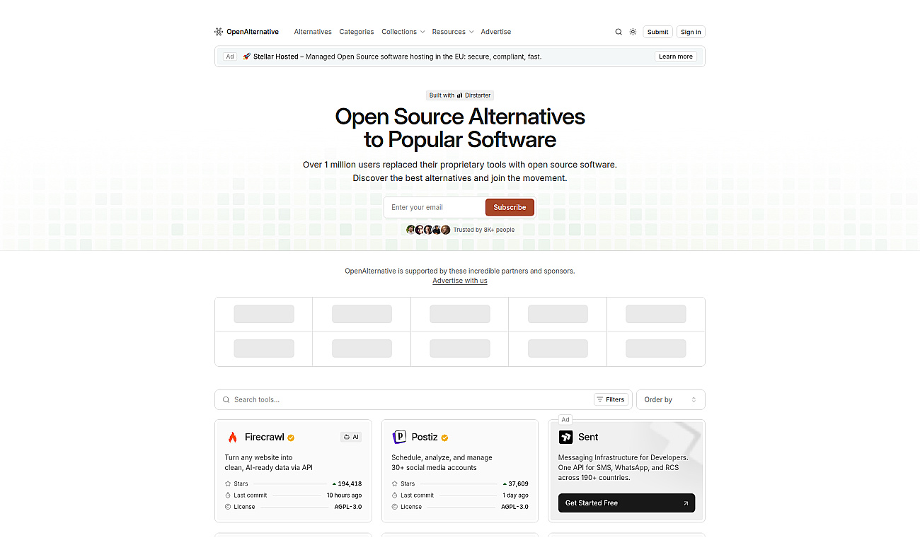 OpenAlternative screenshot