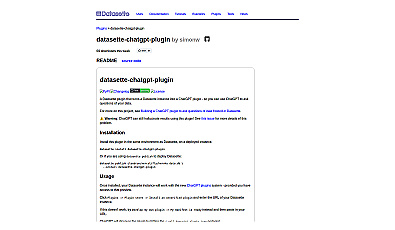 Datasette ChatGPT plugin