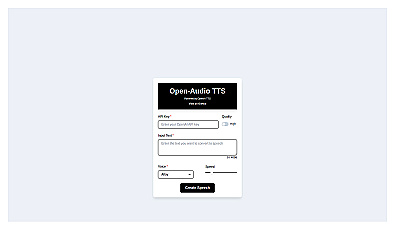 Open-Audio TTS