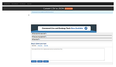 CSV To JSON Converter