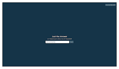 Just the Answer