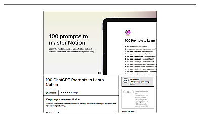 100 Prompts to Learn Notion