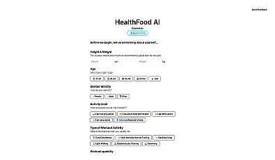 HealthFood AI