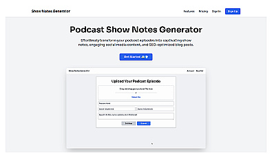 Show Notes Generator