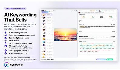 CyberStock - AI Microstock Keywording Tool